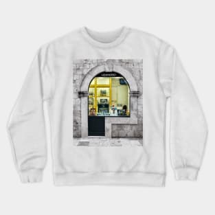 Shop Window on the Stradun, Dubrovnik Crewneck Sweatshirt